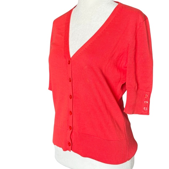 LOFT V-Neck Coral Cardigan - Picture 4 of 10